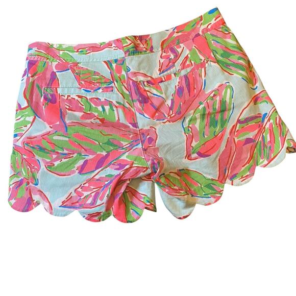 Lilly Pulitzer Buttercup In The Vias Shorts Size 0 Scalloped Edge 5" Inseam - Picture 2 of 13